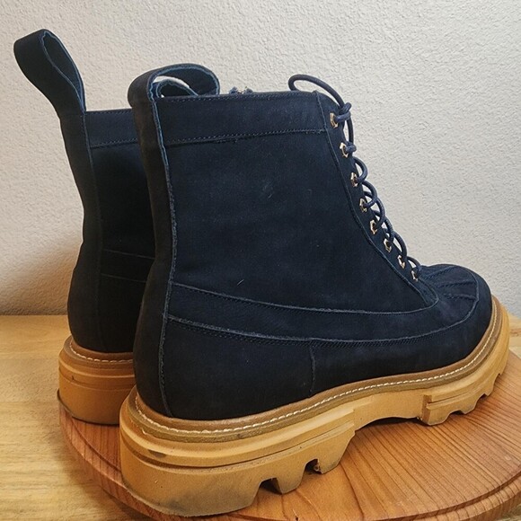 Marc Nolan Odin Boots Mens Size 14 Blue Suede Combat Zip Ankle Lug Sole main image 15